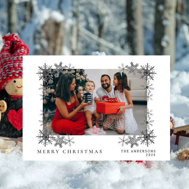 Elegant Minimal Christmas | Modern Family Portrait Holiday Card (Creator Uploaded)