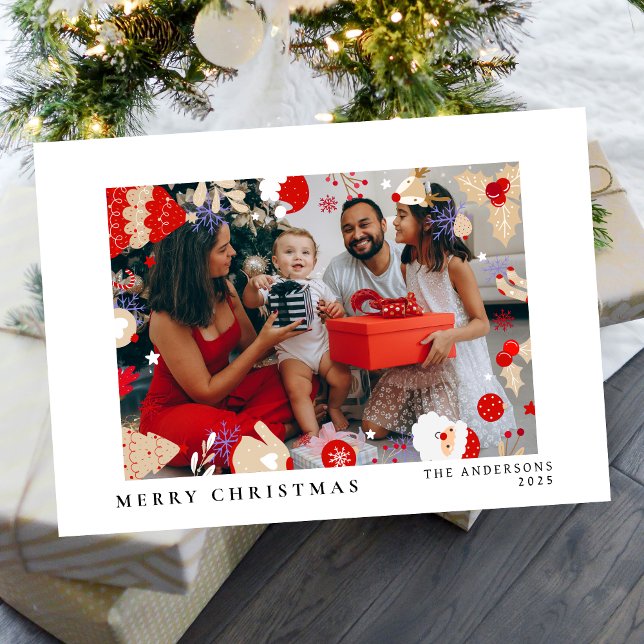 Elegant Minimal Christmas | Modern Family Portrait Holiday Card (Creator Uploaded)