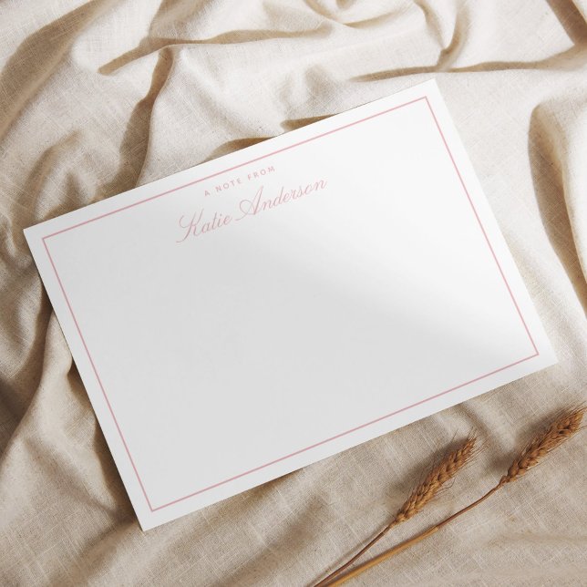 Elegant Minimal Classic Script Pastel Pink Card (Creator Uploaded)