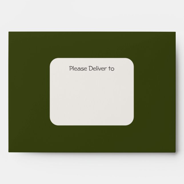 Elegant minimal Cream & sage Green Envelope (Front)