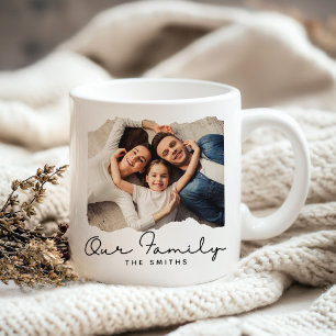 Elegant Minimal Family photo Coffee Mug