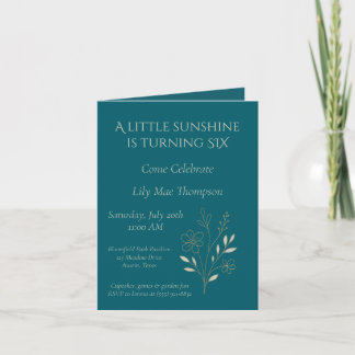 Elegant Minimal Floral Invitation