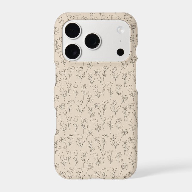 Elegant Minimal Floral Line Pattern (Back)