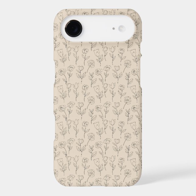 Elegant Minimal Floral Line Pattern (Back)