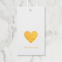 Elegant Minimal Gold Heart Love Chic Personalised 
