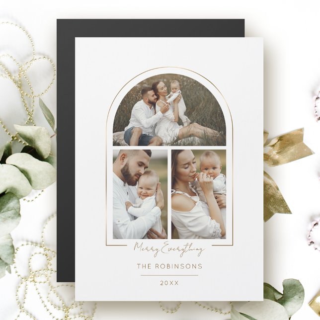 Elegant Minimal Gold Line Arch 3-Photo (Creator Uploaded)