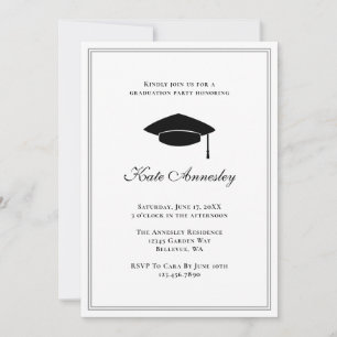 Elegant Minimal Graduation Party Invitation