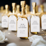 Elegant, minimal, handwriting, white Gift Tag<br><div class="desc">We´re so glad you´re here! Elegant,  minimal,  handwriting,  white "Gift Tag".</div>