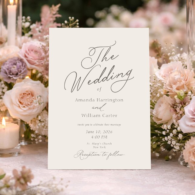 Elegant Minimal Ivory Wedding Invitation (Creator Uploaded)