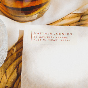 Elegant Minimal Left Aligned Return Address Label