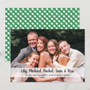 Elegant Minimal Merry Christmas Custom Photo Holiday Card