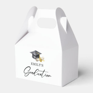 Elegant Minimal Minimalist Graduation Favour Box