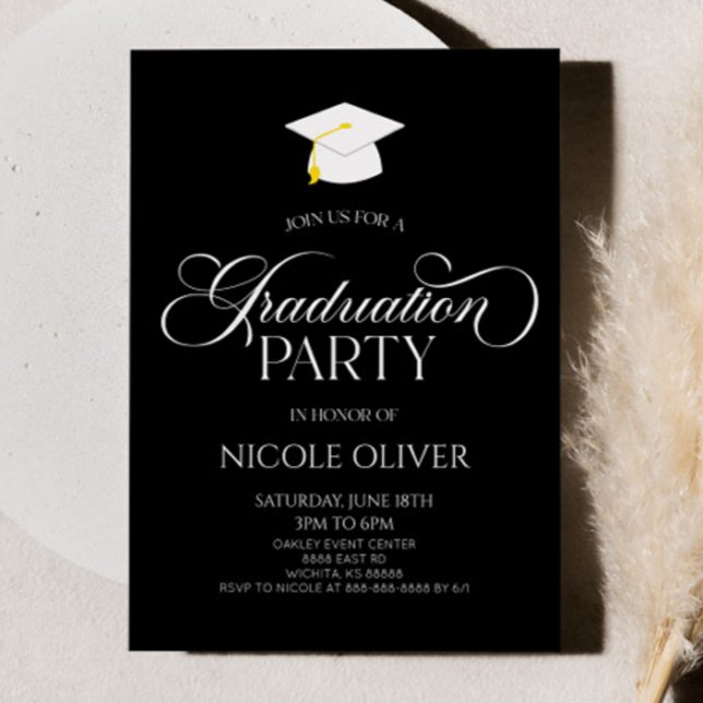 Elegant Minimal Minimalist Graduation Invitation (Creator Uploaded)