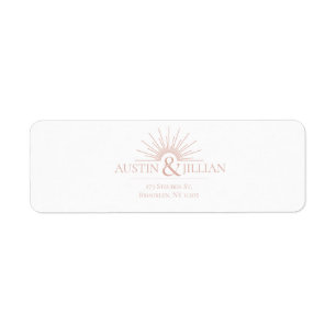 Elegant Minimal Modern Wedding Return Label Return Address Label