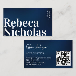 Elegant Minimal Monogram Modern blue Professional Business Card