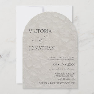 Elegant Minimal Neutral Wedding Invitation