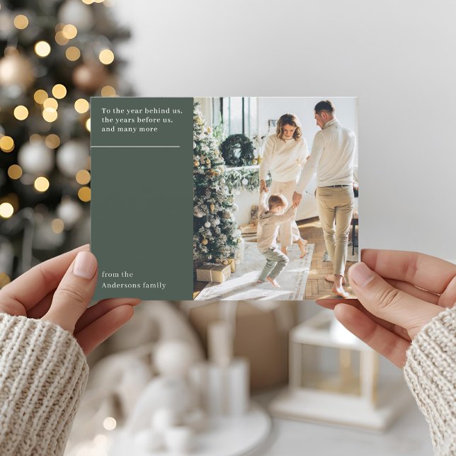 Elegant Minimal New Year Photo Postcard (Creator Uploaded)