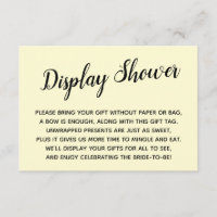Elegant, Minimal No Wrap Bridal Shower Yellow