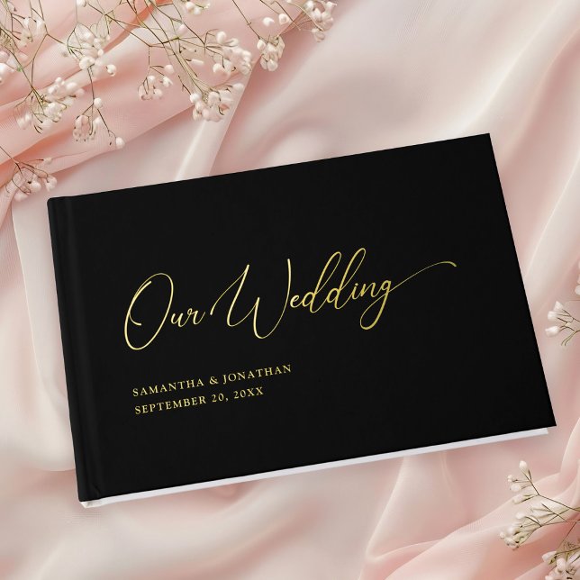 Elegant Minimal Our Wedding Gold Foil Guest Book (Creator Uploaded)