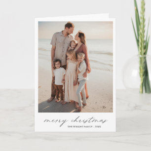 Elegant Minimal Photo Modern Christmas Holiday Card
