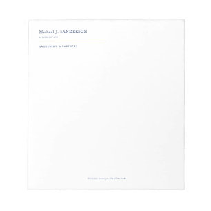 Elegant minimal professional lawyer legal office notepad