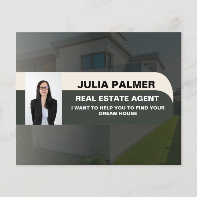 Elegant Minimal Real Estate Agent Photo    Flyer (Front)