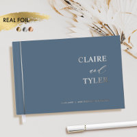 Elegant, Minimal Real Foil and Blue Wedding