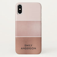 ELEGANT MINIMAL ROSE GOLD BLUSH PINK COPPER STRIPS