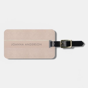 ELEGANT MINIMAL ROSE GOLD SHIMMER PERSONALIZED LUGGAGE TAG