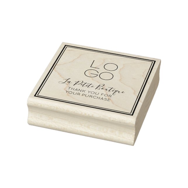 Elegant Minimal Script Thank you for your Purchase Rubber Stamp (Stamp)