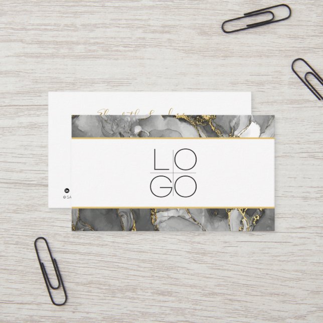 ELEGANT MINIMAL SCRIPT YOUR QR CODE Business Card (Front/Back In Situ)