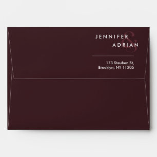 Elegant Minimal Seal brown Modern Wedding Envelope