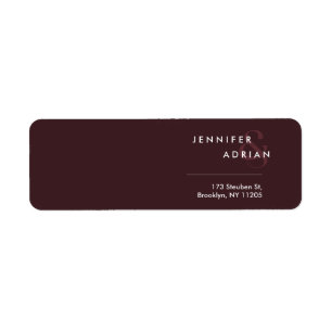 Elegant Minimal Seal brown Modern Wedding Return Address Label