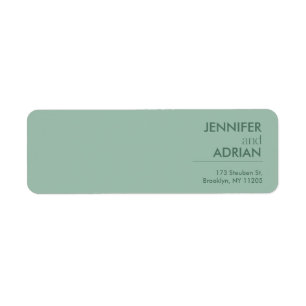 Elegant Minimal Seal brown Modern Wedding Return   Address Label