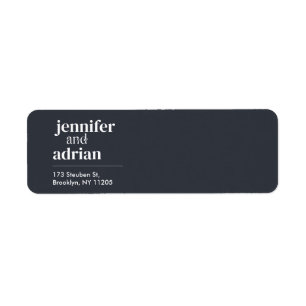 Elegant Minimal Seal brown Modern Wedding Return Address Label