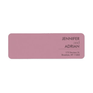 Elegant Minimal Seal brown Modern Wedding Return Return Address Label