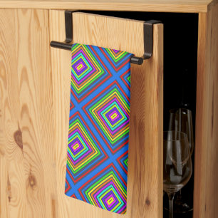 Elegant Minimal Simple Geometric square vintage Tea Towel