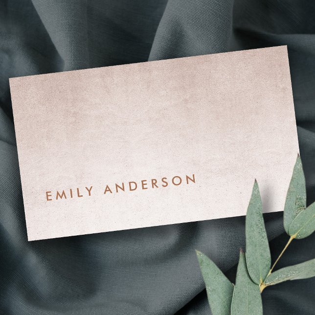 ELEGANT MINIMAL SIMPLE LIGHT PINK BLUSH ROSE GOLD BUSINESS CARD (Creator Uploaded)