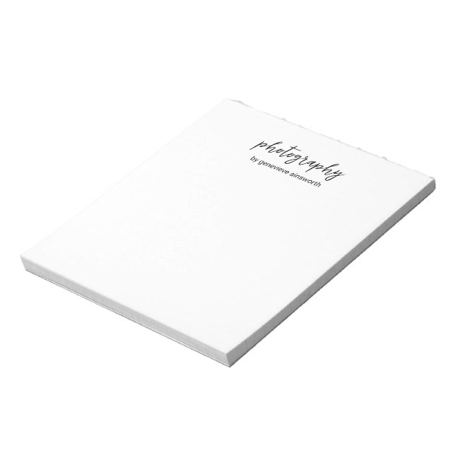 Elegant Minimal Simple Modern Business Notepad (Rotated)