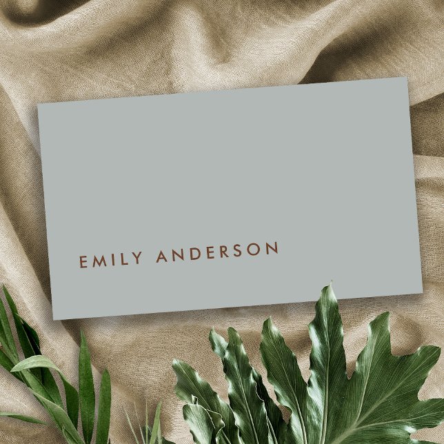 ELEGANT MINIMAL SIMPLE MODERN GREY URBAN TRENDY BUSINESS CARD (Creator Uploaded)