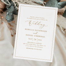 Elegant Minimal Simple Wedding Invitations