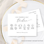 Elegant Minimal, Simple Wedding Timeline, Program<br><div class="desc">Introduce your guests to the beauty of your special day with our stunning wedding program featuring elegant modern calligraphy details and fine timeline images. This elegantly designed program not only captures the essence of your celebration but also guides your loved ones through the day’s events with a beautifully organised timeline....</div>