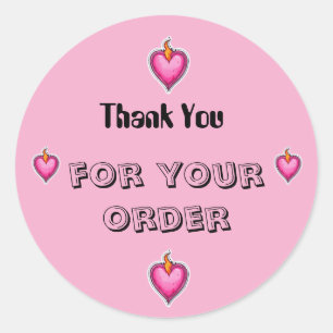 Elegant Minimal Thank You Stickers for Small Busin