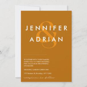 Elegant Minimal Tiger’s Eye Modern Wedding  Invitation