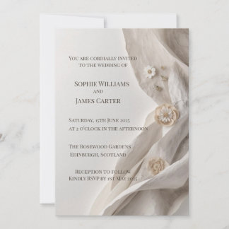 Elegant Minimal Typographic Wedding Invitation