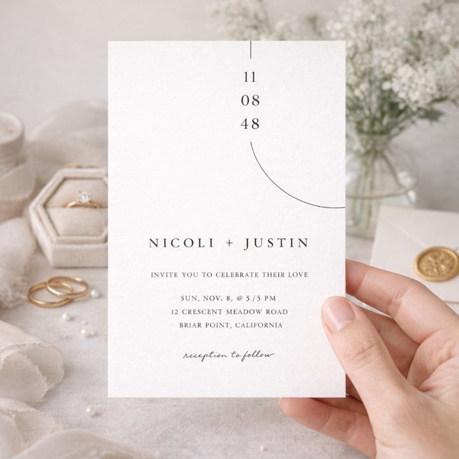 Elegant Minimal Typography Wedding Invitation (Creator Uploaded)