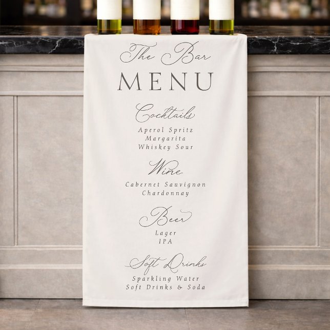 Elegant Minimal Wedding Bar Menu Sign (Creator Uploaded)