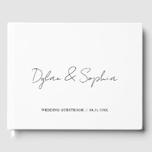 Elegant Minimal Wedding Engagement Party Signning Guest Book