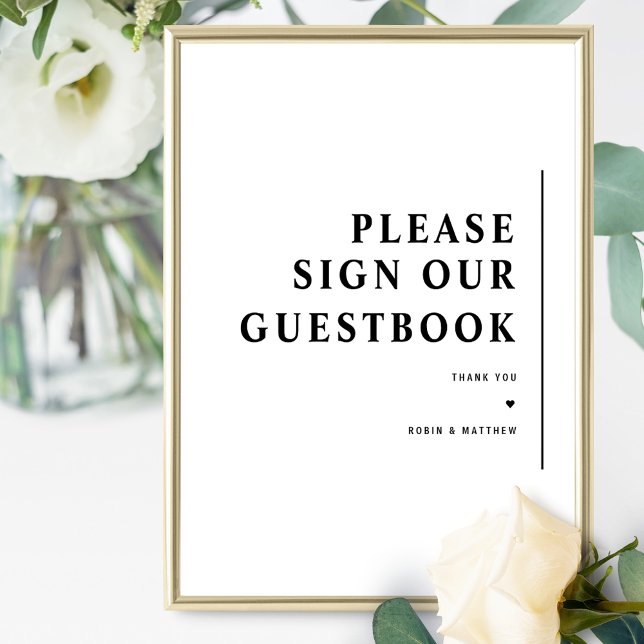 Elegant Minimal Wedding Guest Book Sign (Creator Uploaded)