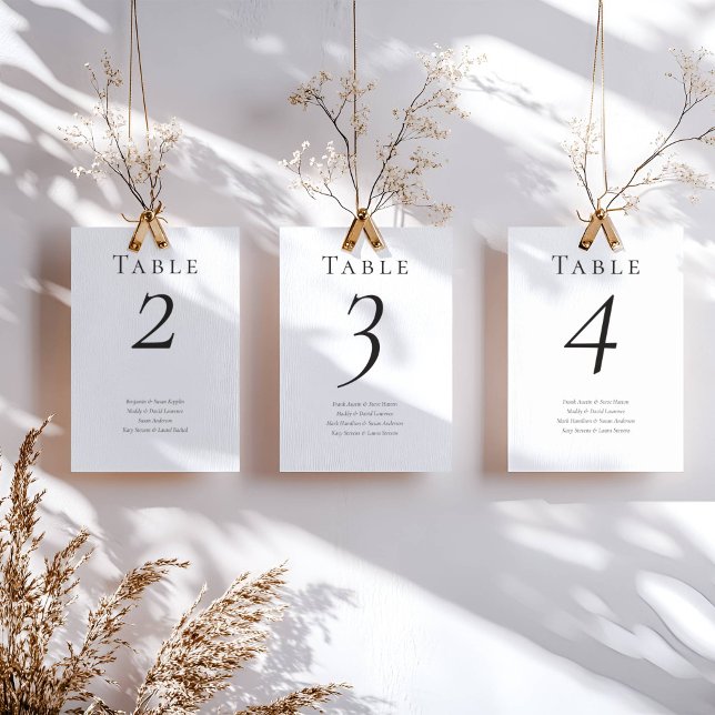 Elegant Minimal Wedding Guest Names Table Number (Creator Uploaded)